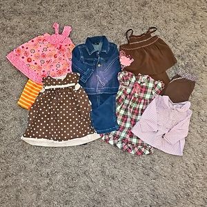 Carter's Dress 6/9 months brown and pink girl's bundle